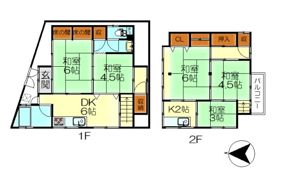 東中央4丁目5-14戸建の間取り画像