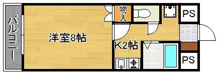 折尾ハイツの間取り画像