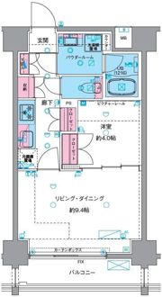 GENOVIA浅草Ⅵskygardenの間取り画像