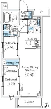 プライムブリス巣鴨Westの間取り画像
