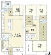 長久手市山越戸建の間取り画像