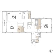 サンリュクス武蔵小杉の間取り画像