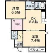 パインデューA棟の間取り画像
