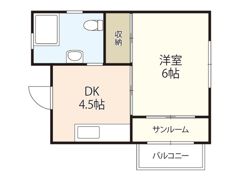 ハイツ大州の間取り画像