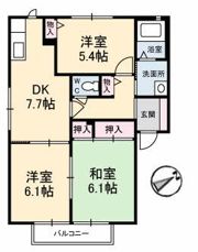 メゾンリブラ新町 B棟の間取り画像