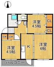 高峰コーポの間取り画像