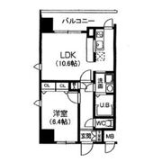 S-RESIDENCE谷町九丁目の間取り画像