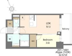 S-RESIDENCE阿波座chiaroの間取り画像