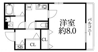 クレール上祇園の間取り画像