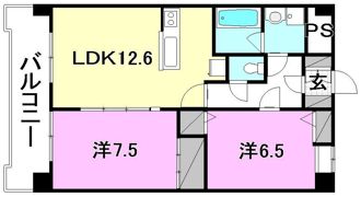 プレジール来住の間取り画像