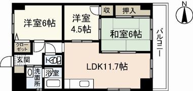 シャルマン財官Ⅱの間取り画像