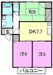レプラコーン和泉Dの間取り画像
