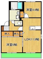 ディアス茶屋の原Bの間取り画像