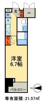 プラウドフラット隅?リバーサイドの間取り画像