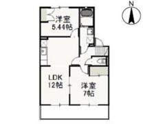 アネーロ花尻 Aの間取り画像