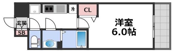 ファステート大阪上本町ソーレの間取り画像