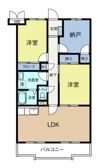 長屋マンションの間取り画像