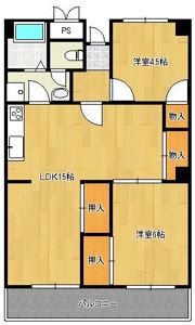 コーポ西鳴水の間取り画像