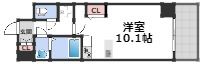 MELDIA CREST TAPP NAMBA-WESTの間取り画像