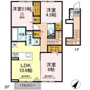 クレール花の間取り画像