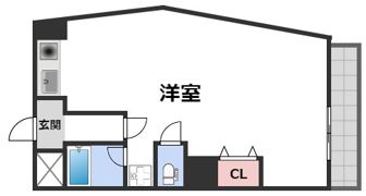難波リーガルハウスの間取り画像