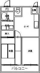須崎ハイツの間取り画像
