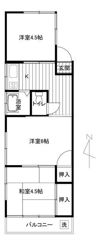 松庵フラットの間取り画像