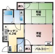 錦江アパート2の間取り画像