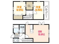 シャレーミヤモトCの間取り画像