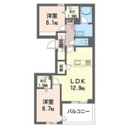 プレミアスKの間取り画像