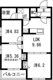 エス.フィールド奏（カナデ）の間取り画像
