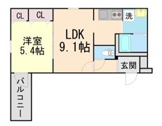 フジパレス石橋Ⅲ番館の間取り画像