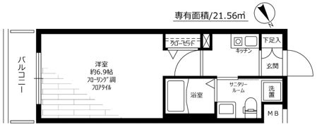 グリフィン新横浜・アリーナ前の間取り画像