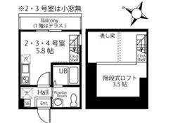 ハーミットクラブハウス横浜松ヶ丘の間取り画像
