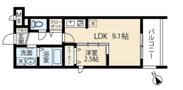 Mグランツ戸畑の間取り画像