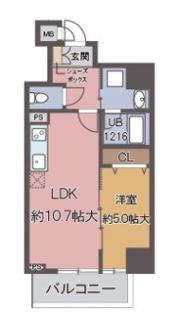 アルデールトモ北堀江の間取り画像