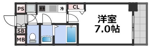レジュールアッシュ難波MINAMI-Ⅱの間取り画像