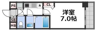 レジュールアッシュ難波MINAMI-Ⅱの間取り画像