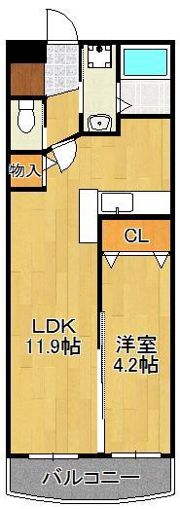 クオリア陣原の間取り画像
