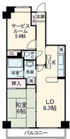 所沢メゾンドパルクの間取り画像
