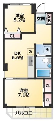 仙台坂アルカディアの間取り画像