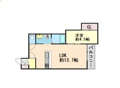 T-SQUARE摂津本山の間取り画像