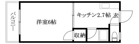 福田マンションの間取り画像