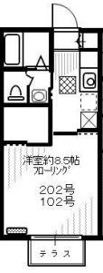 ベルフルール北町の間取り画像