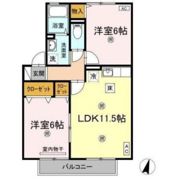 エソール長楽寺 D棟の間取り画像