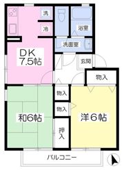 アルエート中居B棟の間取り画像