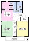 アルエート中居B棟の間取り画像