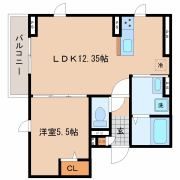 LUANA AIR RESIDENCE宮町の間取り画像