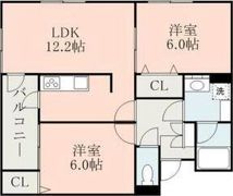 Tandress西熊本Bの間取り画像