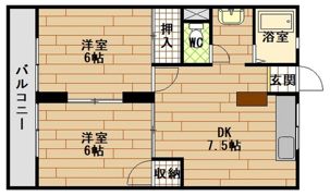 戸坂ラックビルの間取り画像